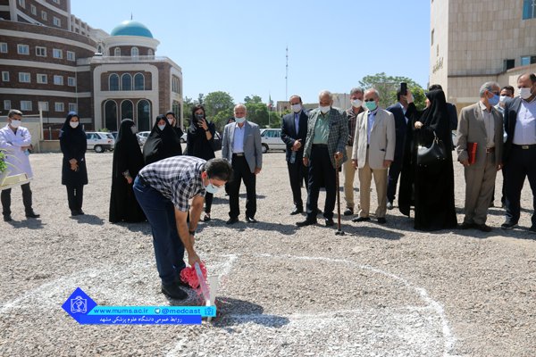 مراسم کنگ زنی احداث ساختمان رادیو تراپی بیمارستان شهید هاشمی نژاد