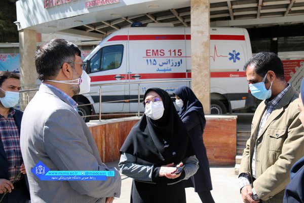 بازدید رییس دانشگاه از بیمارستان طالقانی