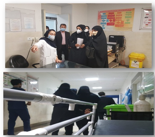 بازدید سرزده اعضای قرارگاه کرونا از بیمارستان شریعتی