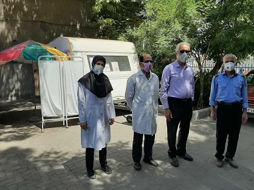 بازدید معاون بهداشت دانشگاه علوم پزشکی مشهد  از مراکز خدمات جامع سلامت فعال غربالگری کرونا