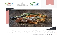 انتشار کتابچه ملی «راهکارهای ساده برای کاهش دورریز مواد غذایی در خانه» با مشارکت عضو هیأت علمی  دانشگاه علوم پزشکی مشهد