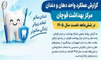 ارائه بیش از ۵ هزار خدمت دندانپزشکی در مرکز بهداشت قوچان طی شش‌ماهه نخست سال ۱۴۰۵